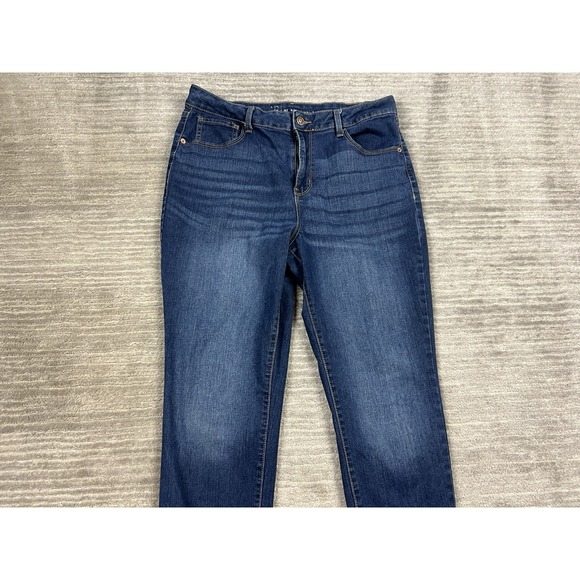 No Boundaries Jeans Juniors 15 Blue Dark Wash Cotton Blend Skinny Tapered Leg - Picture 2 of 12